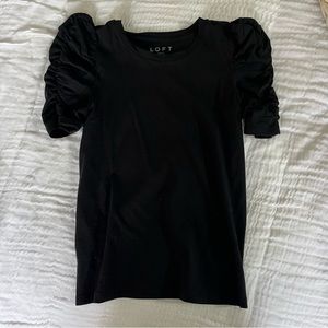 LOFT Cinched Puff Sleeve Top